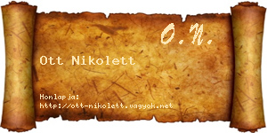 Ott Nikolett névjegykártya