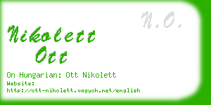 nikolett ott business card